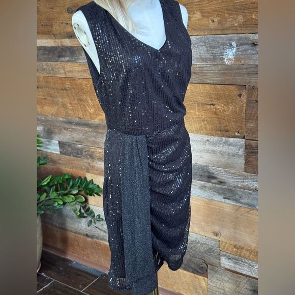 GRACE KARIN V Neck Sleeveless Sexy Ruched Wrap Party Club Cocktail Dresses sz L - Picture 14 of 16